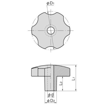 A-1099-P-3 ステンレス ノブファスナー(Φ8貫通穴) 1個 TAKIGEN