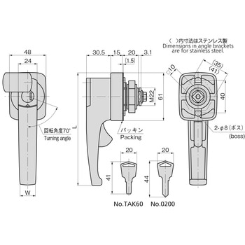 防水レバーロックハンドル TAKIGEN(タキゲン)
