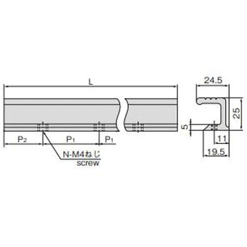 角型アルミ6号取手 A-190-3 TAKIGEN(タキゲン)