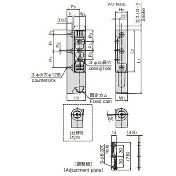 コーナーリフトヒンジ(抗菌タイプ) TAKIGEN(タキゲン)