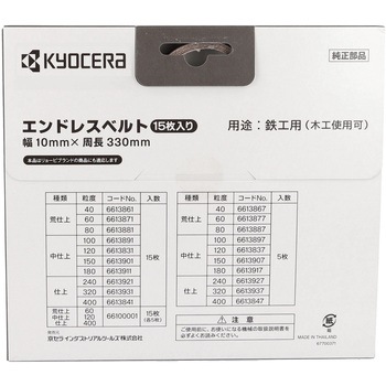 エンドレスベルト 京セラインダストリアルツールズ(旧:リョービ)
