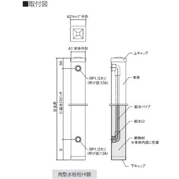 ステンレス製水栓柱(HI管タイプ) SPG(サヌキ) 水栓柱・立水栓 【通販