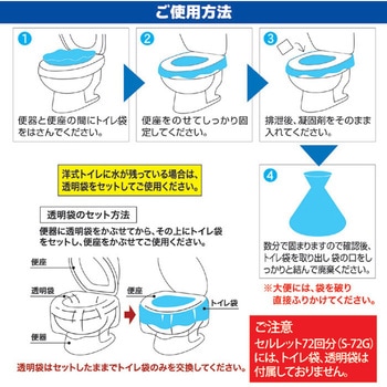 非常用トイレ セルレット72回分(凝固剤のみ) 後藤
