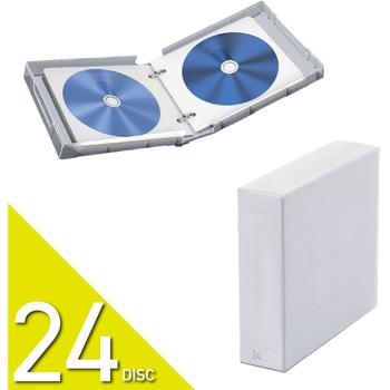 Blu-ray/DVD/CD対応クリアケース/24枚収納 エレコム