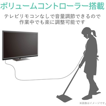 テレビ用ヘッドホン延長ケーブル/高耐久 エレコム