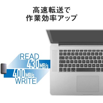 ESD-EF0500GNVR SSD 外付け ポータブル タイプCケーブル付 コンパクト