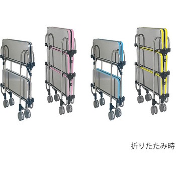 折りたたみ式ワゴン ステンレス製 HEAシリーズ 763×505×958mm 3段