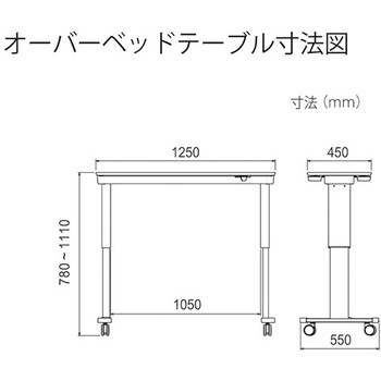 オーバーベッドテーブル Rakuraku-sa 内外