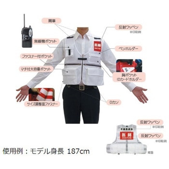 医療従事者ベスト スタンダード フリー 010-1002シリーズ NAKANE