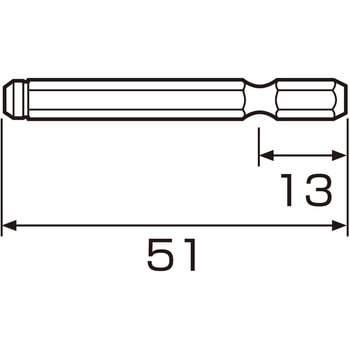 オフセットアダプター19mm専用止め輪付ビット ANEX