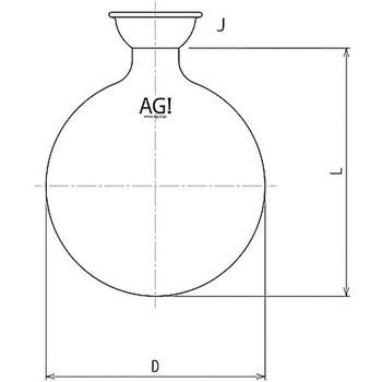 球面共通摺合丸底フラスコ 旭製作所