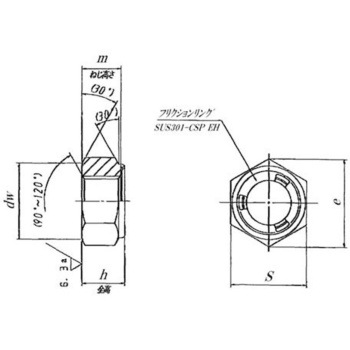 高強度ステンレスファスナー SUS304CUN A2-100 E-LOCK ナット 由良産商