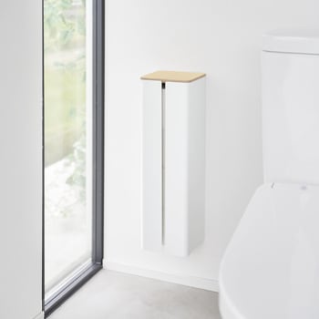 石こうボード壁対応隠せるトイレットペーパーホルダー タワー ブラック 山崎実業