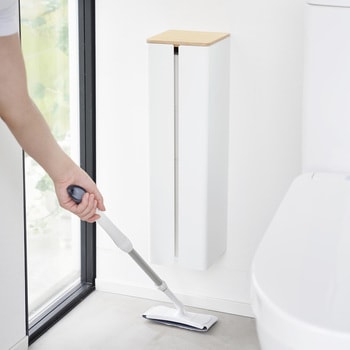 石こうボード壁対応隠せるトイレットペーパーホルダー タワー ブラック 山崎実業
