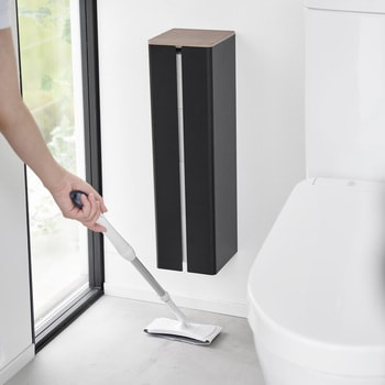 石こうボード壁対応隠せるトイレットペーパーホルダー タワー ブラック 山崎実業