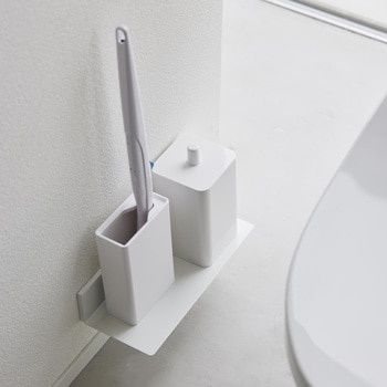 石こうボード壁対応浮かせるトイレ棚 タワー ブラック 山崎実業