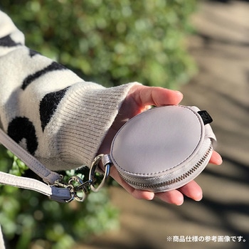Melia ラウンド型 PUレザー マルチポーチ インプリンク