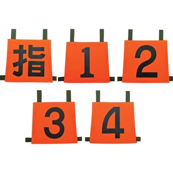 操法用ゼッケン 『指/1/2/3/4』5枚セット 岩崎製作所