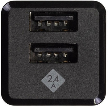 【複数同時充電】2.4A 2ポートUSB 充電器 ナカバヤシ