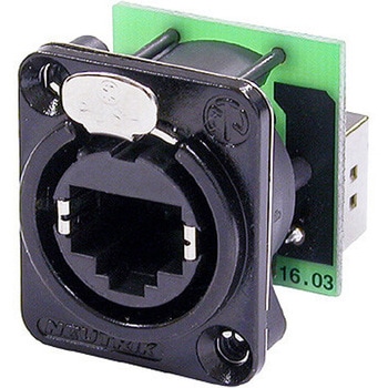 Neutrik(ノイトリック) RJ45コネクタ イーサコンレセプタクル Dシリーズ ジャック接続型 ブラック NEUTRIK