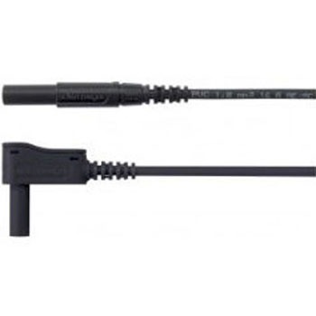 MSWFK A341 / 1 / 100 / SW Schutzinger テストリード線 1kV， 黒， 1m Schutzinger 54599729