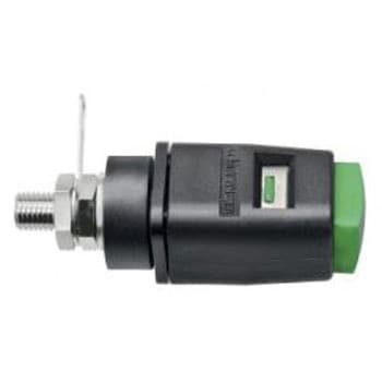 Schutzinger 4 mmテストプラグ/ソケット 真鍮 52.5mm 緑 Schutzinger