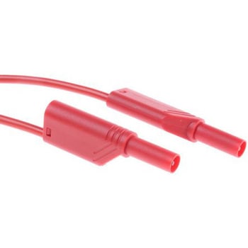 Hirschmann Test & Measurement テストリード線 1000V ac/dc， 赤， 1m(934088101) Hirschmann Test & Measurement