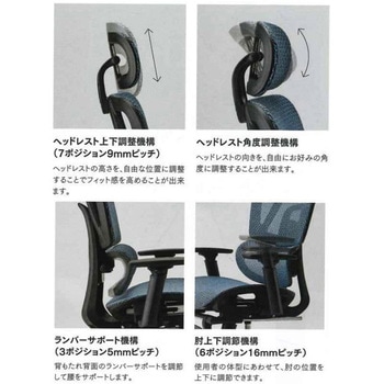 オフィスチェア RS-2300シリーズ フットレスト付き アイコ