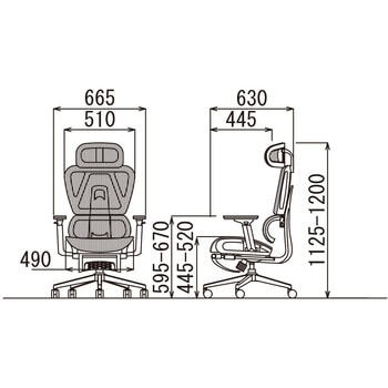 オフィスチェア RS-2300シリーズ フットレスト付き アイコ