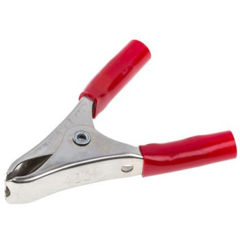 ミューラー BU-40C-2 わに口クリップ 20A 19mm， 赤 MUELLER ELECTRIC