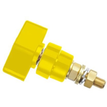 Schutzinger， ターミナル， 真鍮， 黄 4mm(POL 102 / GE) Schutzinger