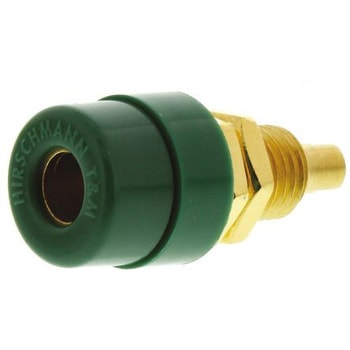 Hirschmann Test & Measurement バナナプラグ 真鍮 23.5mm 緑(930176704) Hirschmann Test & Measurement
