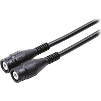 マルチコンタクト BNC オス → オス， 接触保護 同軸テストリード， 黒 MULTI-CONTACT