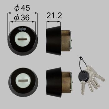 ドア錠セット(MIWA DNシリンダー) LIXIL(トステム) 本締錠 【通販