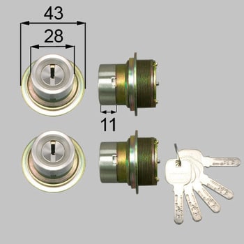ドア錠セット(MIWA JNシリンダー) LIXIL(トステム) 本締錠 【通販