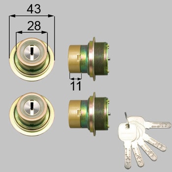 ドア錠セット(MIWA JNシリンダー) LIXIL(トステム) 本締錠 【通販