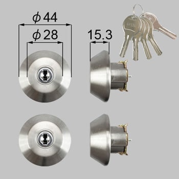ドア錠セット(ユーシン WNシリンダー) LIXIL(トステム) 本締錠 【通販