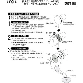給気レジスターⅠ用高性能フィルター トステム(LIXIL)