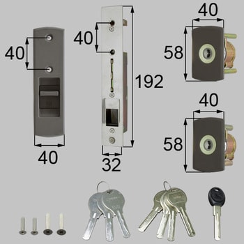 戸先内外錠と召し合せ外錠 LIXIL(トステム) 内締錠 【通販モノタロウ】