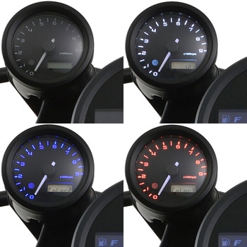 17283 VELONA バイク用 タコメーターキット Φ48/9000rpm表示 1セット