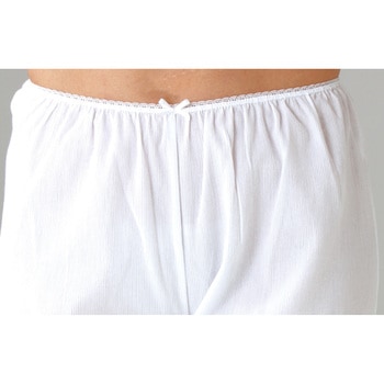 幅広レース付クレープキュロット セルヴァン パンツ 利用者用