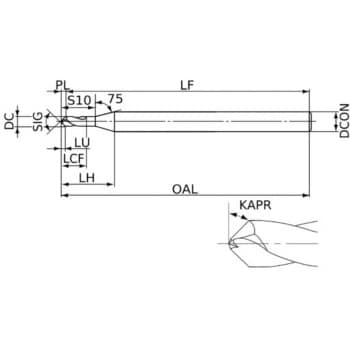 DLE0200S030P090 DP102A センタリング・面取り加工用 超硬リーディング