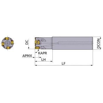 VPX200R2003SA20S 高効率加工用多機能カッタ VPX200(シャンクタイプ) 1