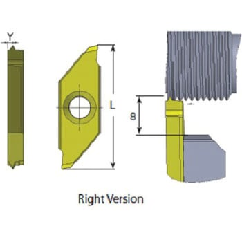 ポリゴンスイスライン ねじ切チップ ISOメートルねじ用 カーメックス