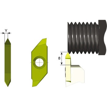 ポリゴンスイスライン ねじ切チップ仕上げ刃無し55° カーメックス