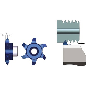 ポリゴンスイスライン ねじ切チップ 仕上げ刃無し55° カーメックス
