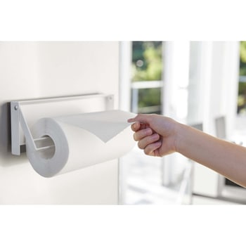 片手でカットマグネットキッチンペーパーホルダー プレート 山崎実業