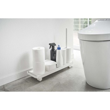 スリムトイレ収納ワゴン タワー 山崎実業 トイレラック 通販モノタロウ 4960