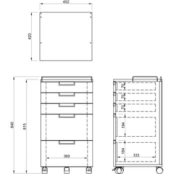 RFCA-DT5WH デンタルワゴン 1台 アール・エフ・ヤマカワ 【通販