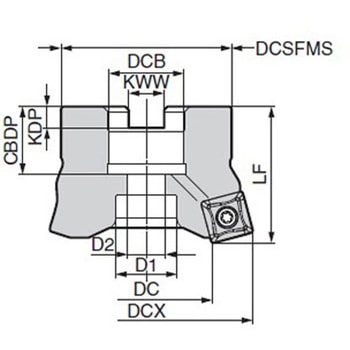 SEC-ウェーブミル WFXH12000RS型(シェルタイプ・メトリック) 住友電工ハードメタル